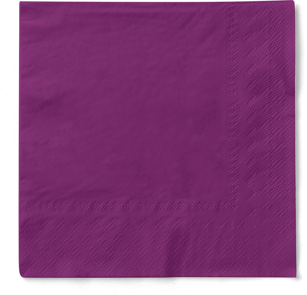 Tissue Serviette Aubergine, 40 x 40 cm, 100 Stück - Mank