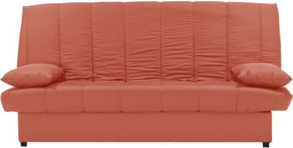 3-Sitzer-Schlafsofa – 100 % Baumwolle, Terrakotta-Stoff – 190 x 92 cm – MILA