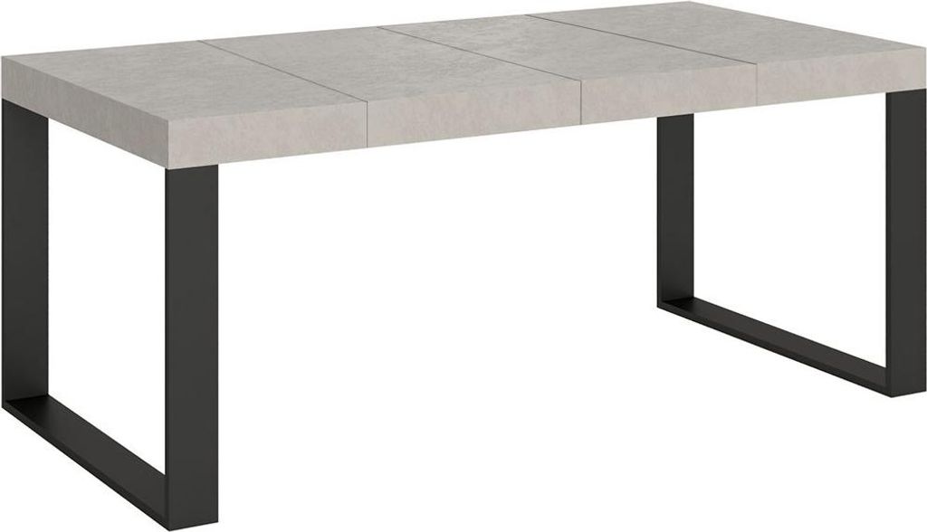 Ausziehtisch 140/244x90 cm Tecno Premium Kaschmir Beine anthrazit