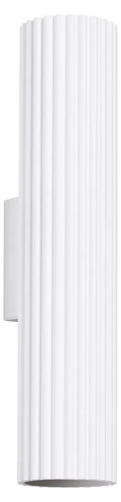 Applique murale double diffusion blanche en aluminium KARBON 30cm - 12