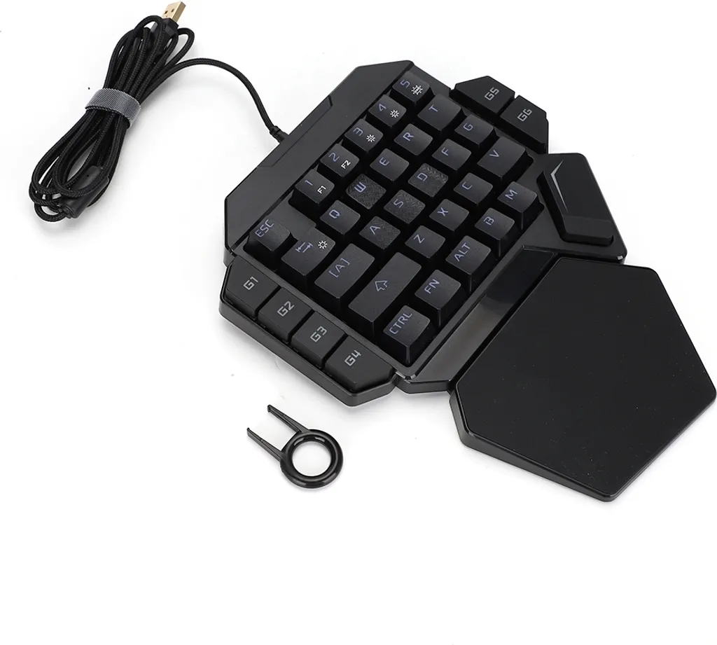 Clavier à une main pour gamer pro mécanique RGB spécial FPS et MOBA noir