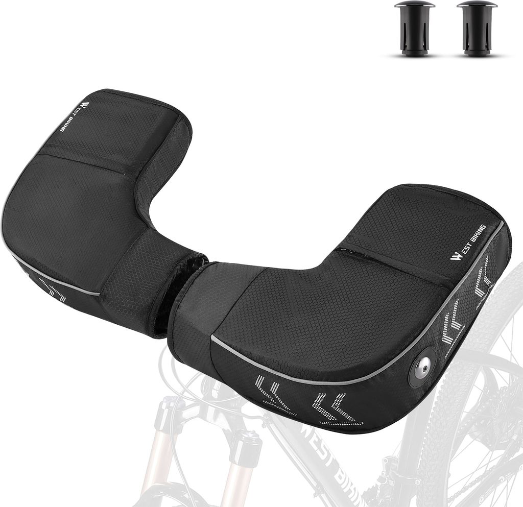 Winter-Mountainbike-Schutzhandschuhe, flacher Griff, Rennrad-Lenkerabdeckung, verdickte, winddichte warme Handschuhe