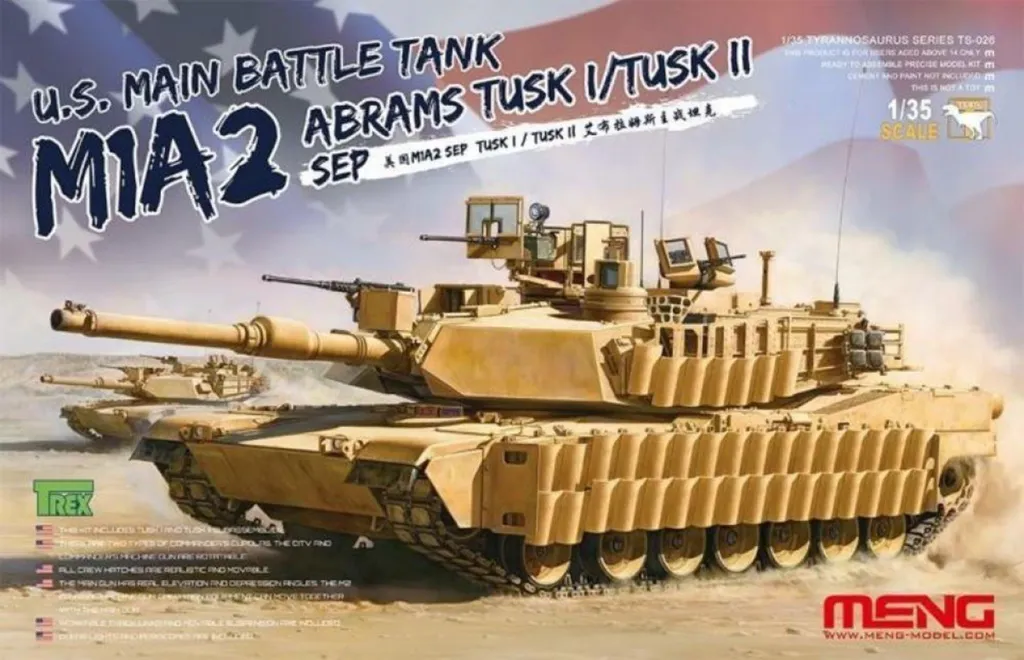 Char M1A2 SEP Abrams TUSK I & II 1:35 avec blindage réactif authentique
