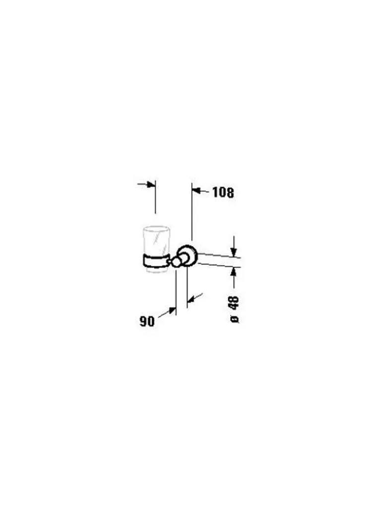 Aménagement salle de bain : Pot à dents suspendu D-Code Duravit - 13