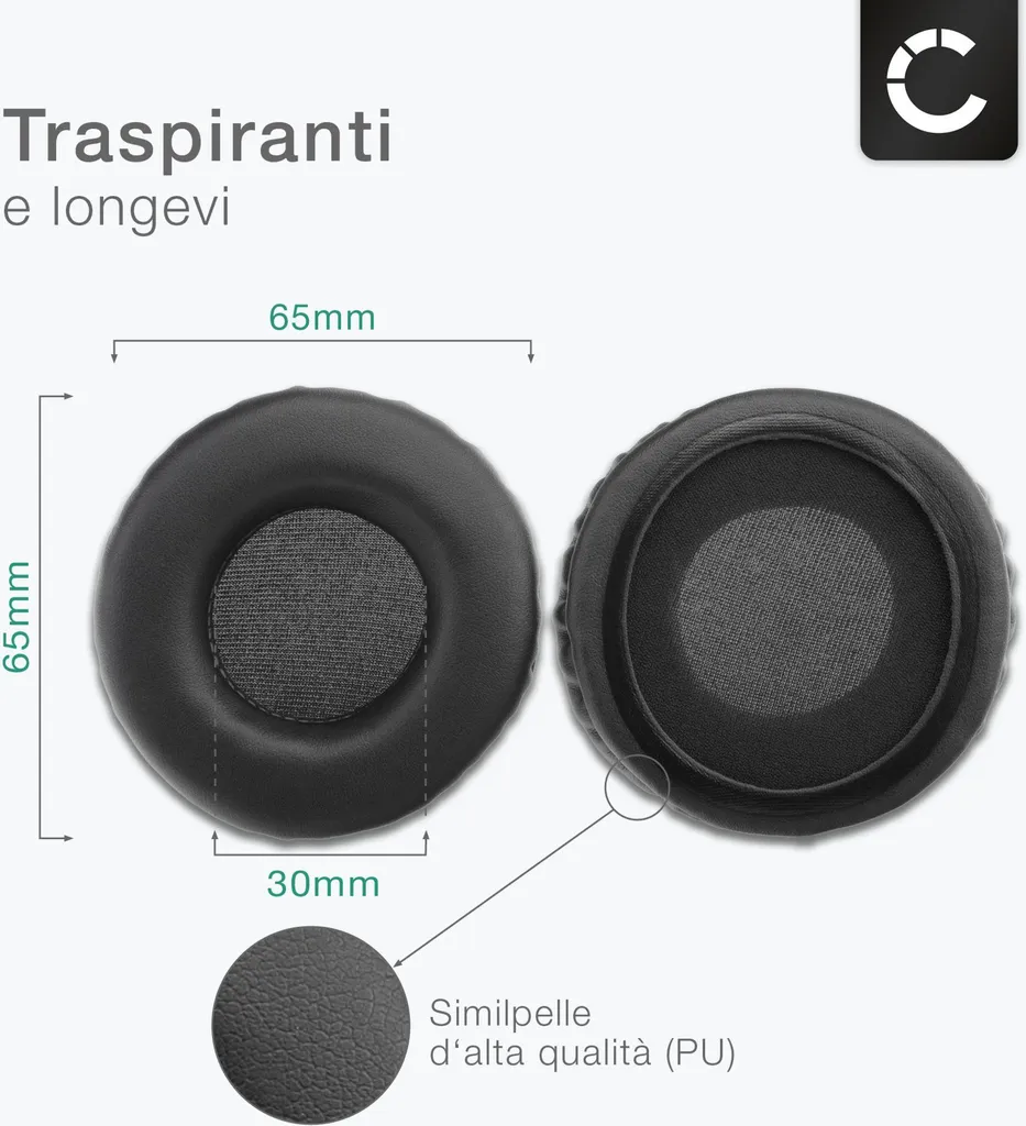 Cuscinetti Cuffie CELLONIC - Ricambi in Memory Foam per Headset - 4