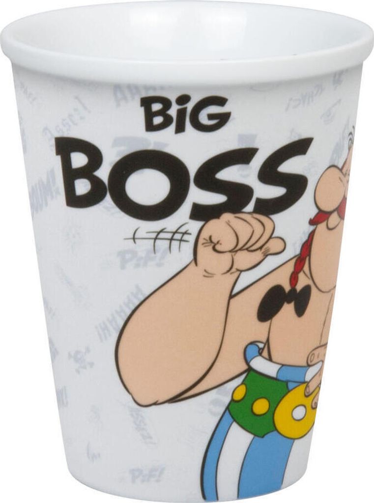 Könitz Coffee to go Mug Asterix - Characters Big Boss, Tasse, Kaffeetasse, Porzellan, Weiß, 380 ml, 1111622248