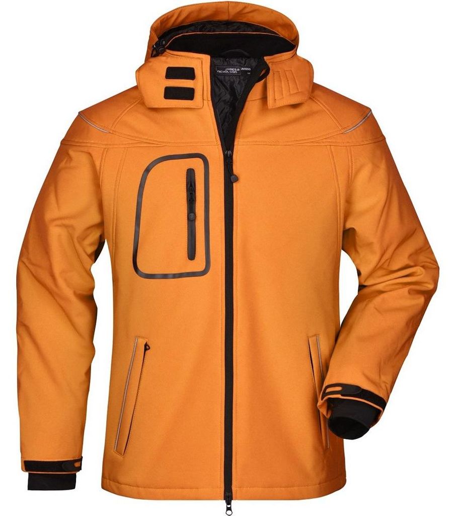 James and Nicholson - Softshelljacke für Herren - Winter LT2283 (S) (Orange)