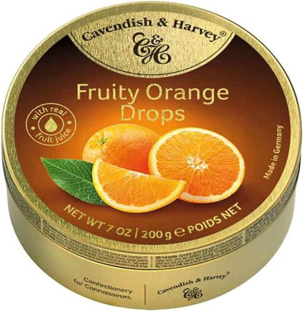 Cavendish & Harvey Fruity Orange Drops 200g