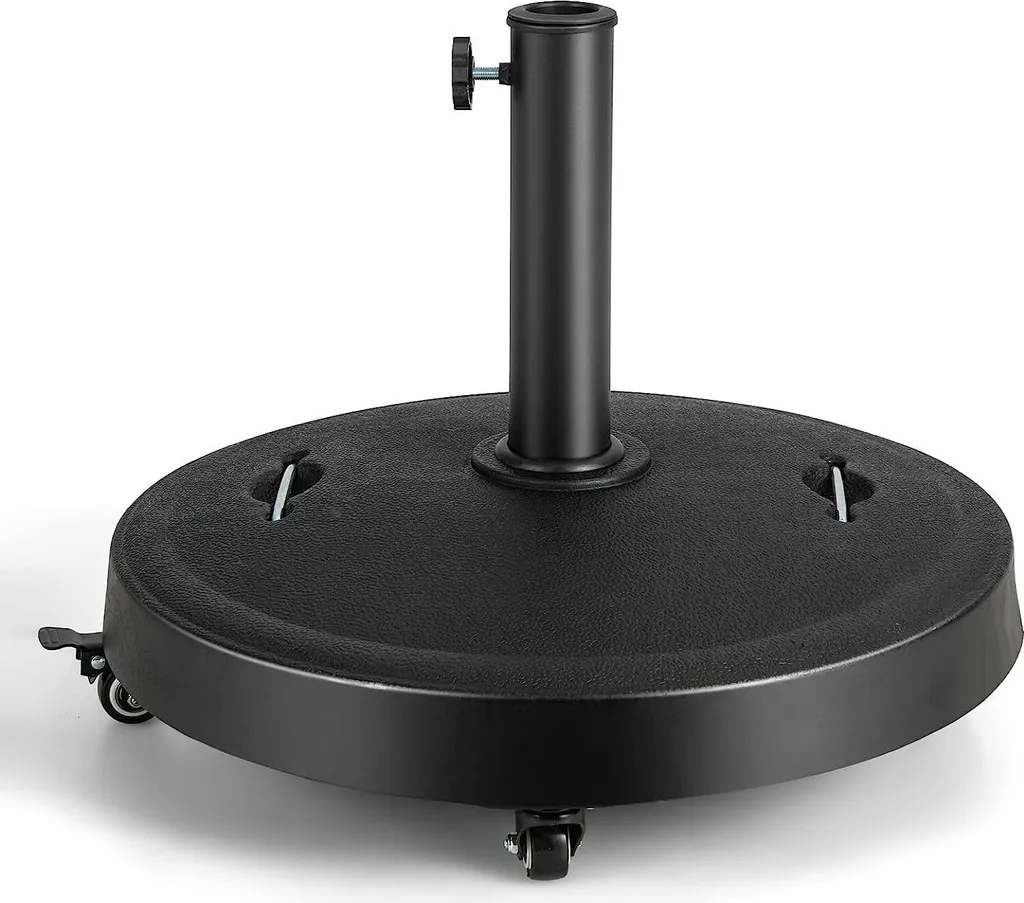 Support Parasol de Jardin 23kg avec Roulettes - Base Ø52cm Stable