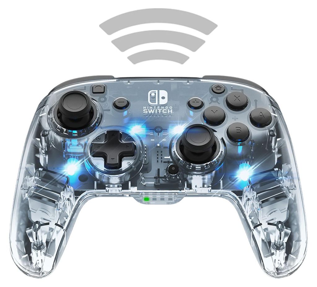 PDP Nintendo Switch Controller Wireless durchsichtig Produktbild 