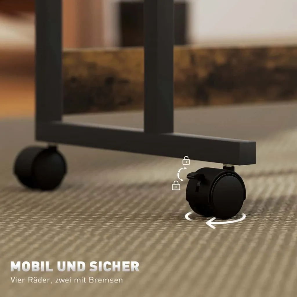 Table ordinateur ergonomique contre le mal de dos - Réglable Brun