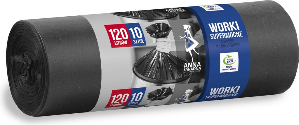 Anna Zaradna Ultrastarke Müllsäcke 120L, 10 Stück Produktbild 1