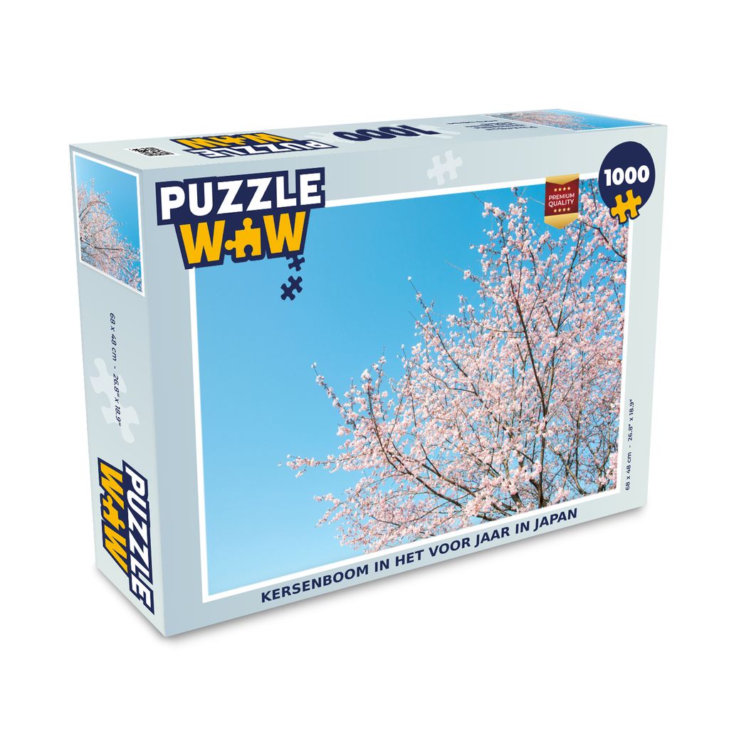 MuchoWow Puzzle 1000 Teile Kirschbaum - Japan - Blüte - Erwachsene - Rätsel