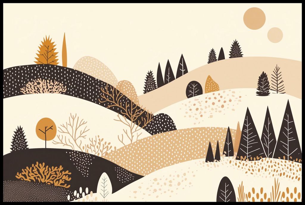 Plakat 91,5x61cm Herbst in den Hügeln
