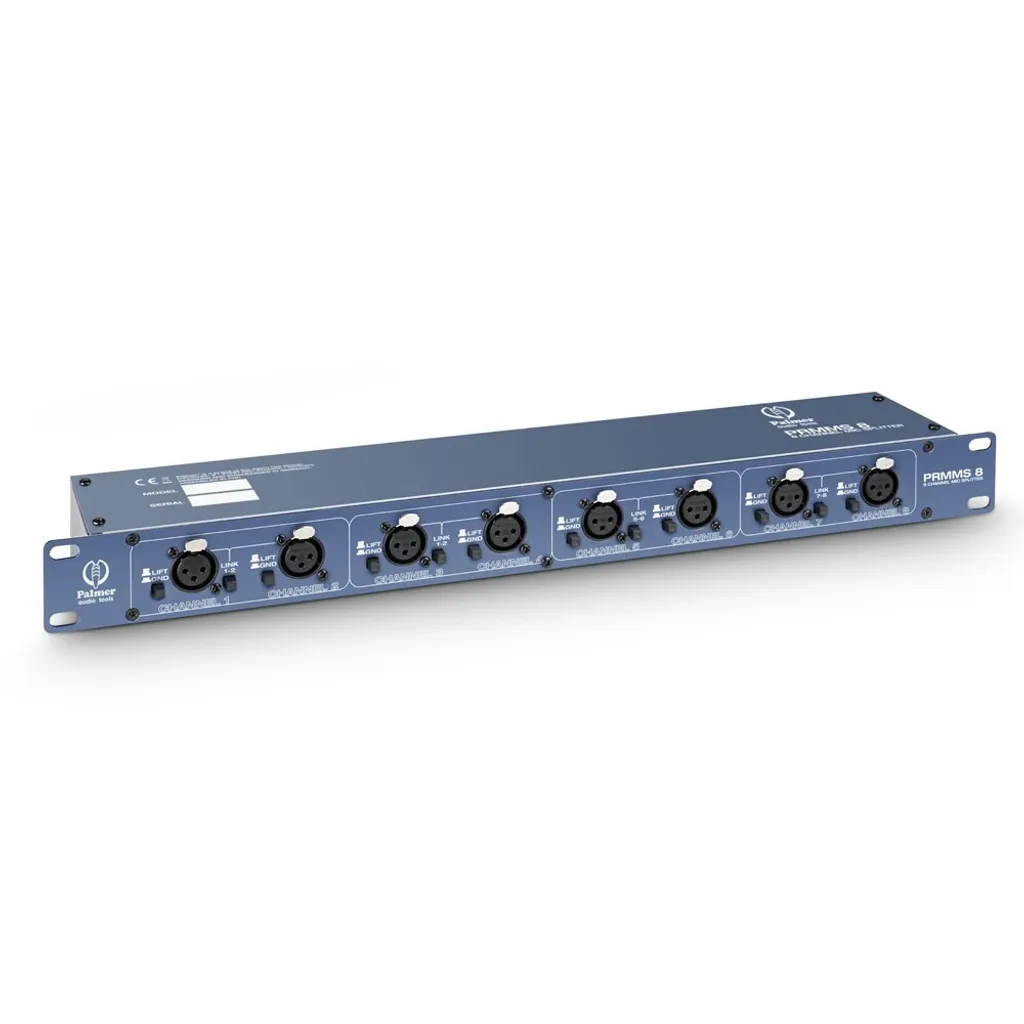 Palmer RMMS 8 Splitter de Micro Rackable 8 Canaux pour Scène et Studio