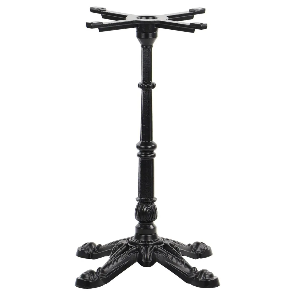 Piétement de table robuste en fonte SH-5051 noir mat, format 37x37 cm