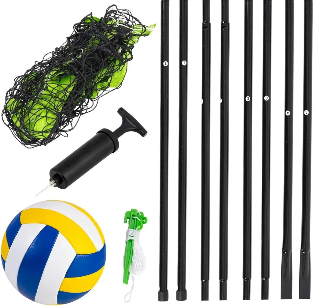 Filet et support de volley-ball et badminton 570 cm pour extérieur - 2