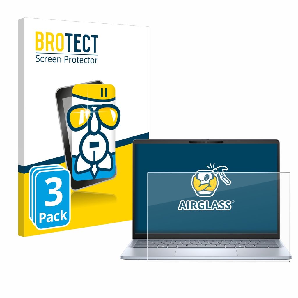 3x BROTECT Schutzglas für Dell Inspiron 14 Plus 7441 Laptop Schutzfolie Panzer Folie Glas Display Schutz klar