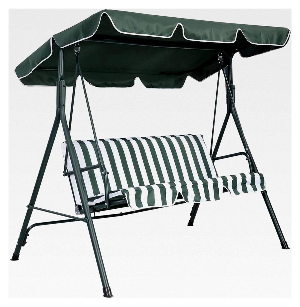 Ersatzdach 195x125cm für Hollywoodschaukel, Gartenschaukel, Schaukelbank, Gartenliege, 3-Sitzer, Grün