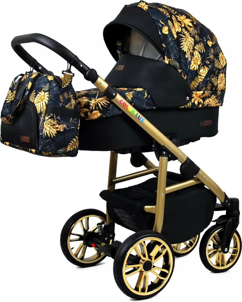 Poussette 3 en 1 Confortable et Légère Pack Trio Gold Jungle Complet