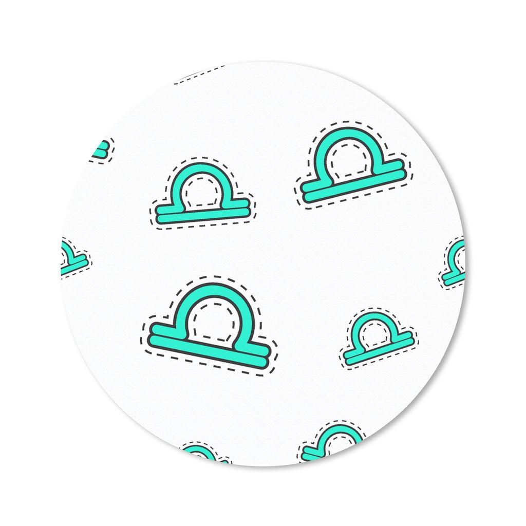 MuchoWow Mauspad Mousepad Waage - Tierkreiszeichen - Astrologie 50x50 cm - Mousepads - Maus Mat - Pad - Mausunterlage - Vinyl
