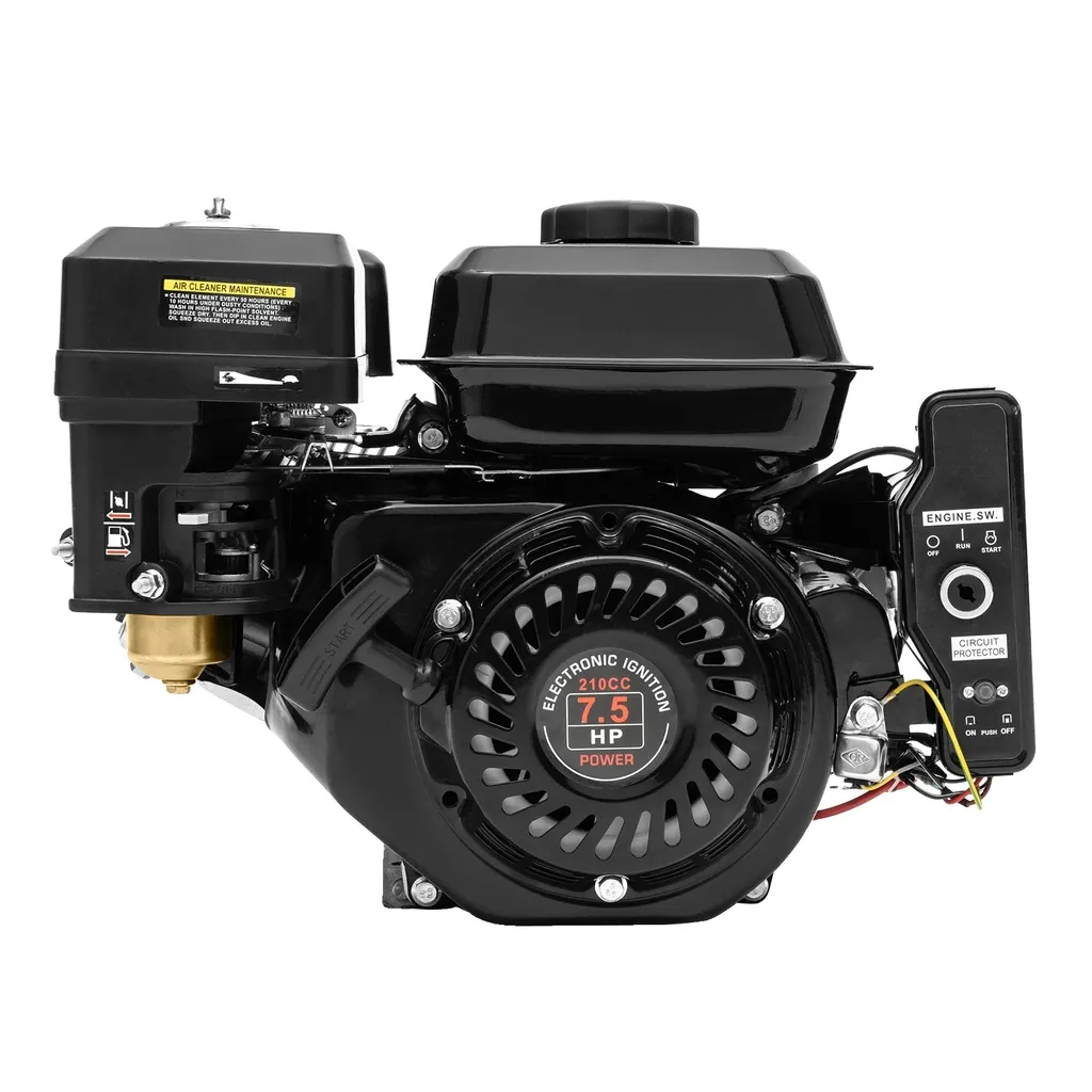 Moteur thermique 4 temps 7,5 CV cylindrée 210cc pour motoculteur