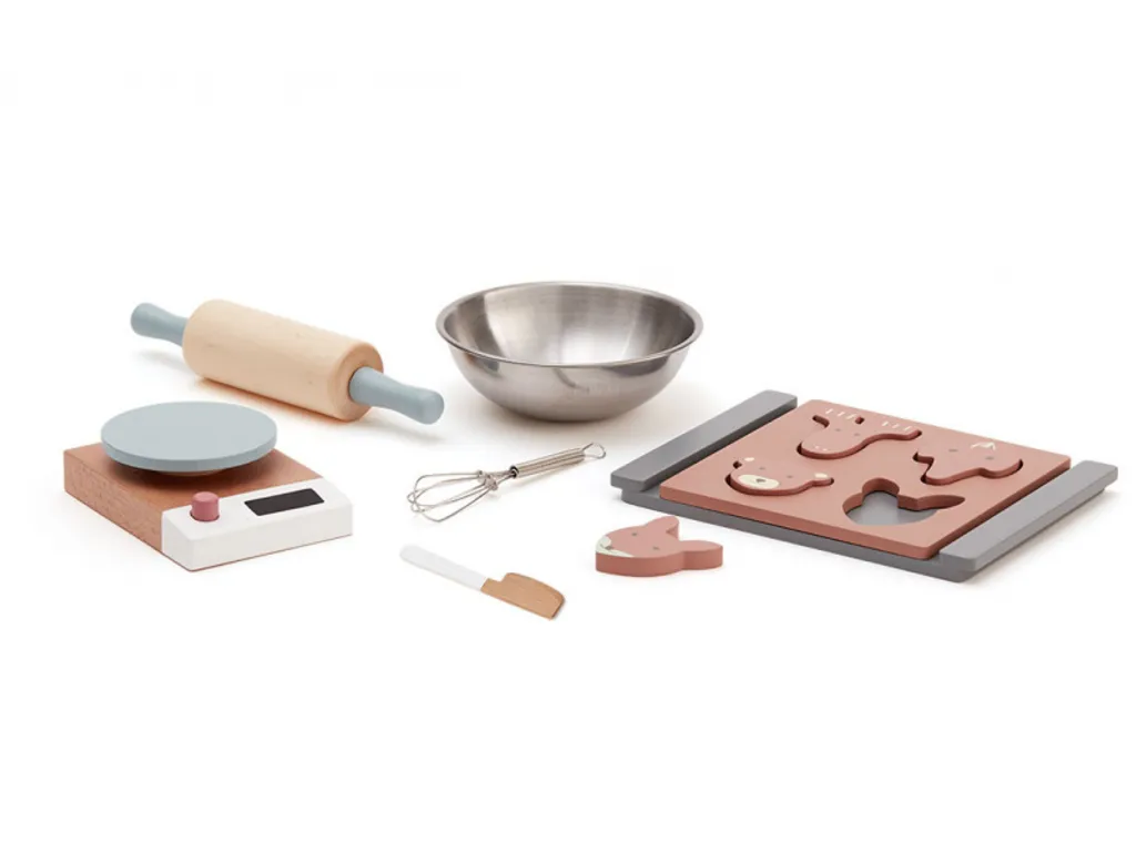 Set de pâtisserie enfant pour cuisine bois - Jouet d'éveil imitation 3 ans