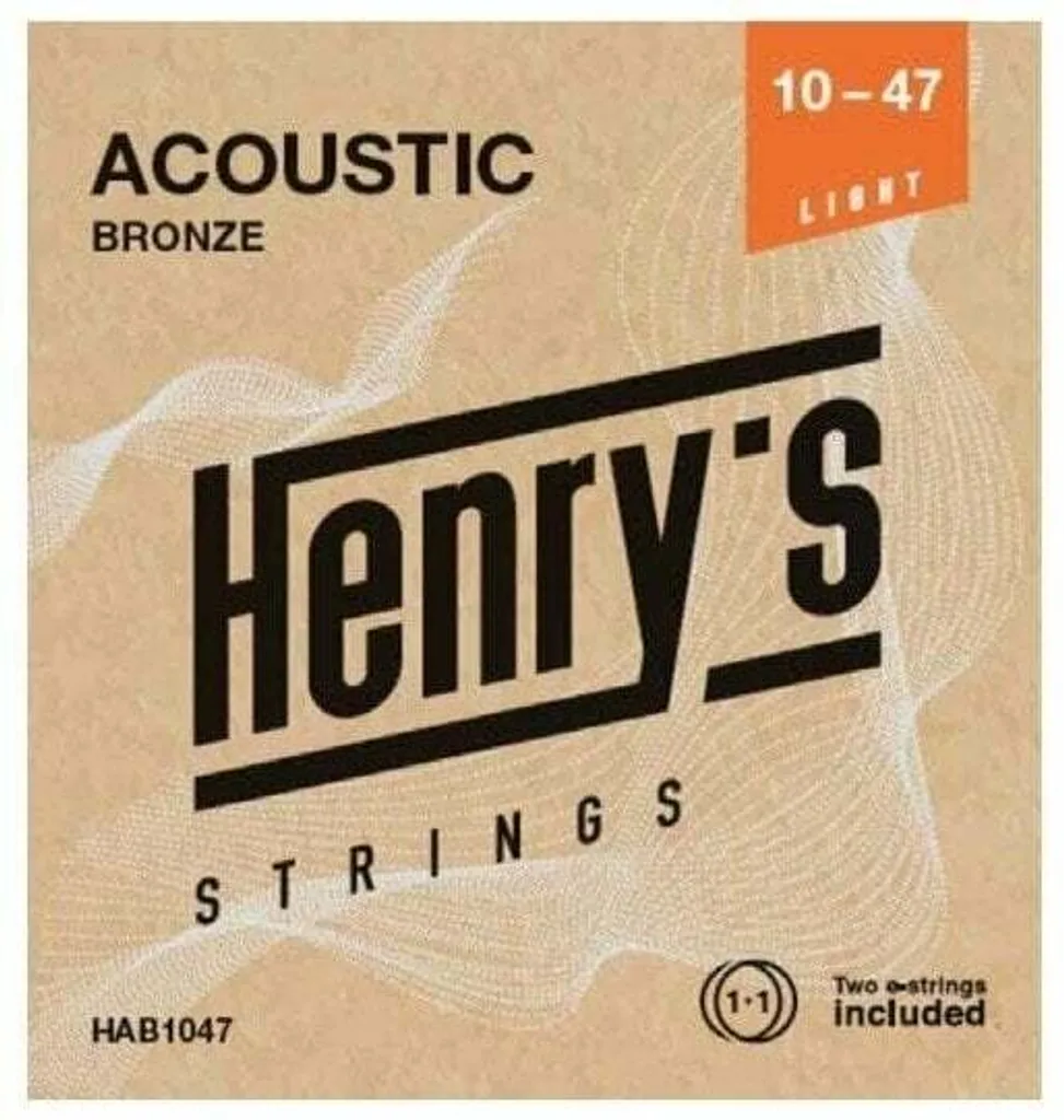 Jeu de cordes guitare acoustique Henry's Bronze 10-47 Extra Light