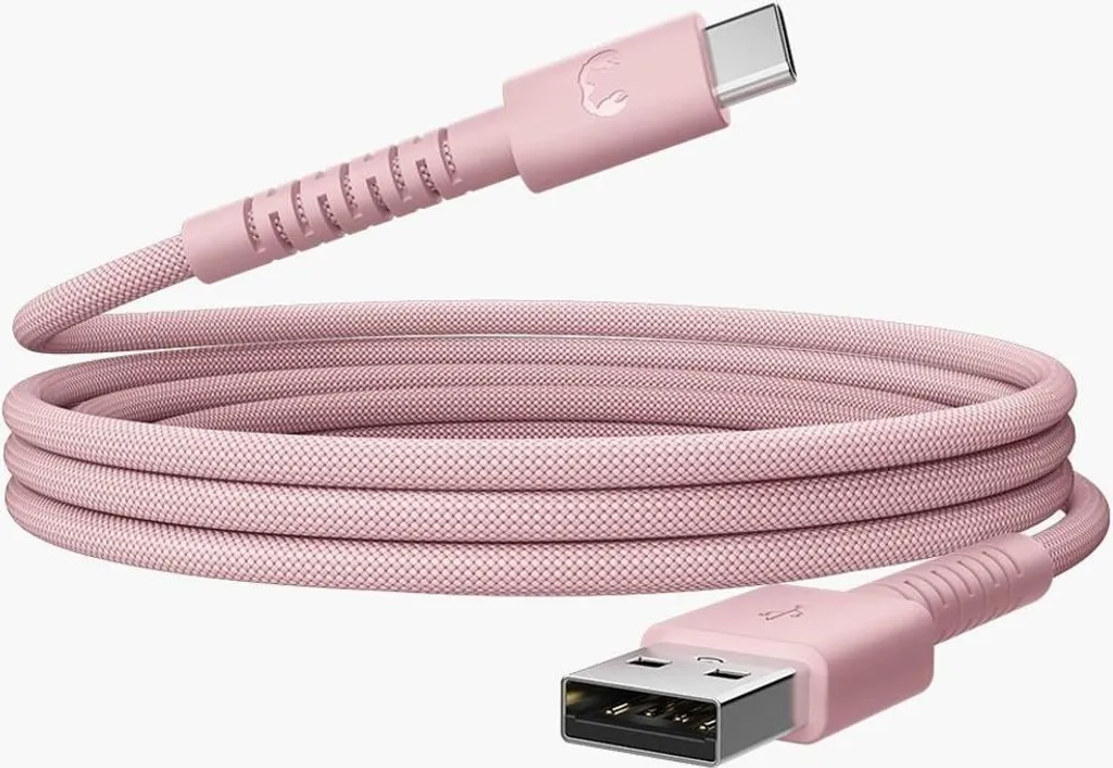 Câble USB-C FlexWave 2m Flexible et Anti-nœuds en Silicone Rose Pastel