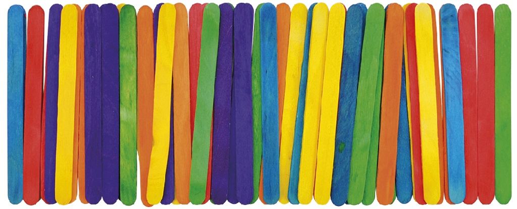 EDUPLAY 200-004 Bastelhölzer Holzstäbchen Eis-Stiel Produktbild 