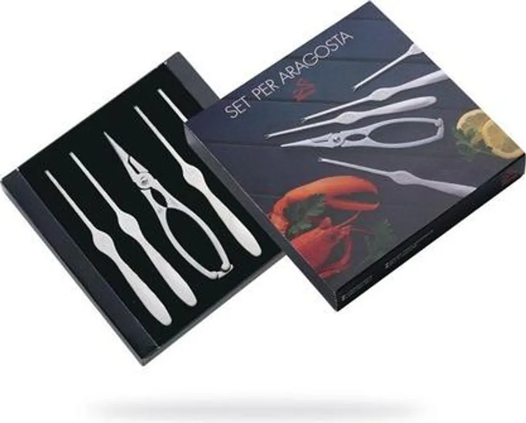Premax Optima Set de Couverts à Homard 5 Pièces en Acier Inox Italie