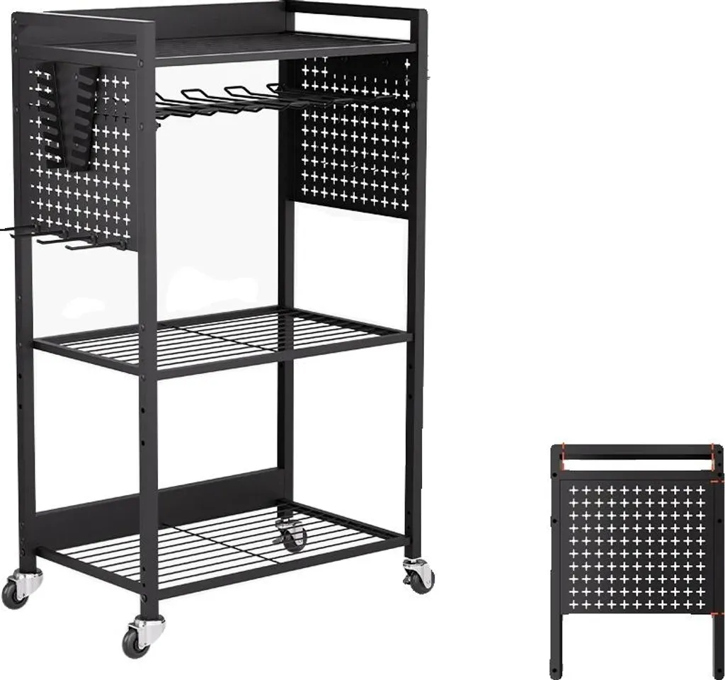 Chariot de rangement outils 4 niveaux pour optimiser l'espace d'atelier