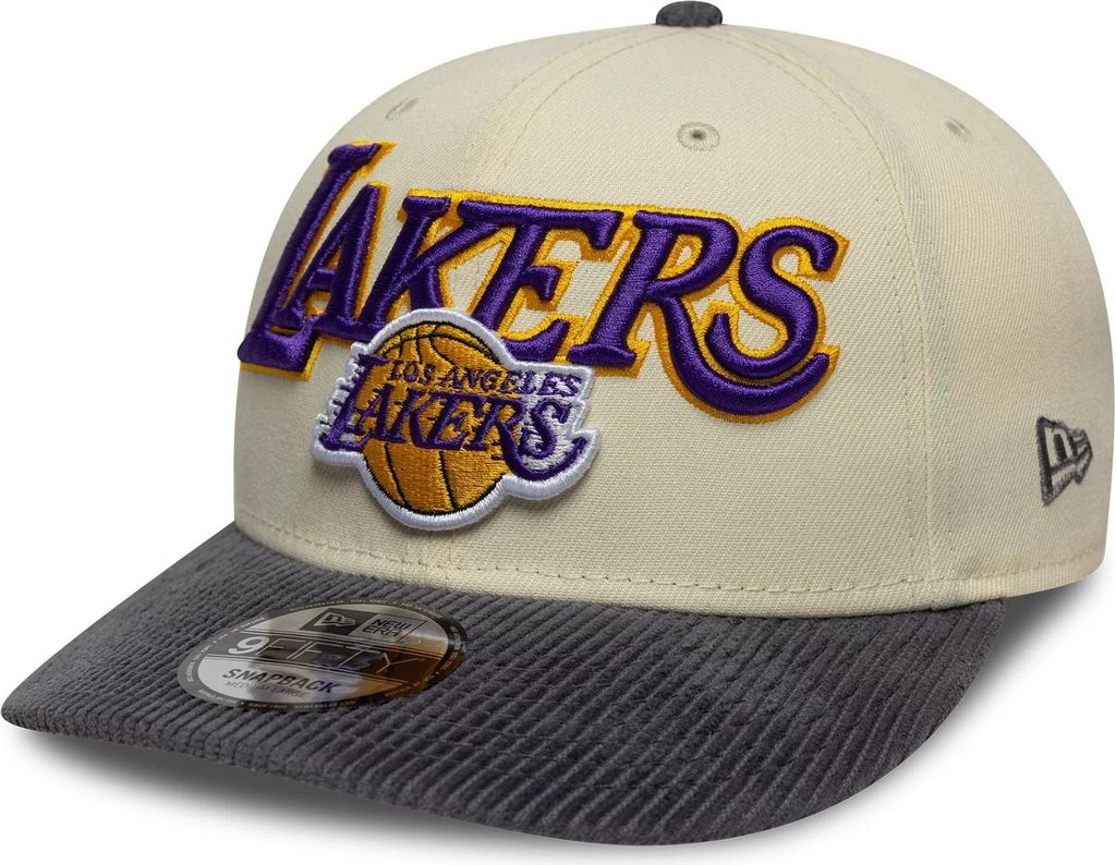 New Era 9FIFTY Snapback Cap LA Lakers NBA Cord Visor beige M/L