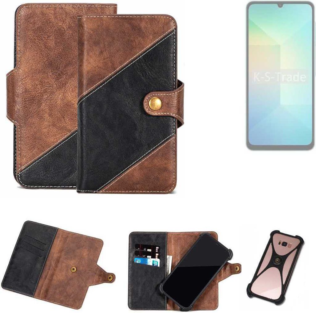 K-S-Trade Handyhülle Schutzhülle Bookstyle Case kompatibel mit Samsung Galaxy A06 Klapphülle Cover Hülle Schutztasche 1x