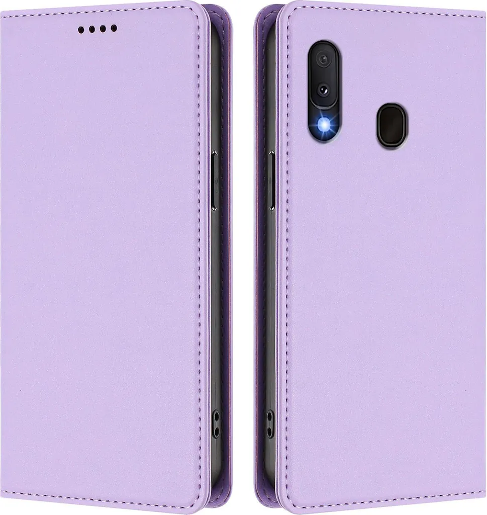 Custodia Wallet Samsung A20E Viola - Portafoglio e Stand Magnetico