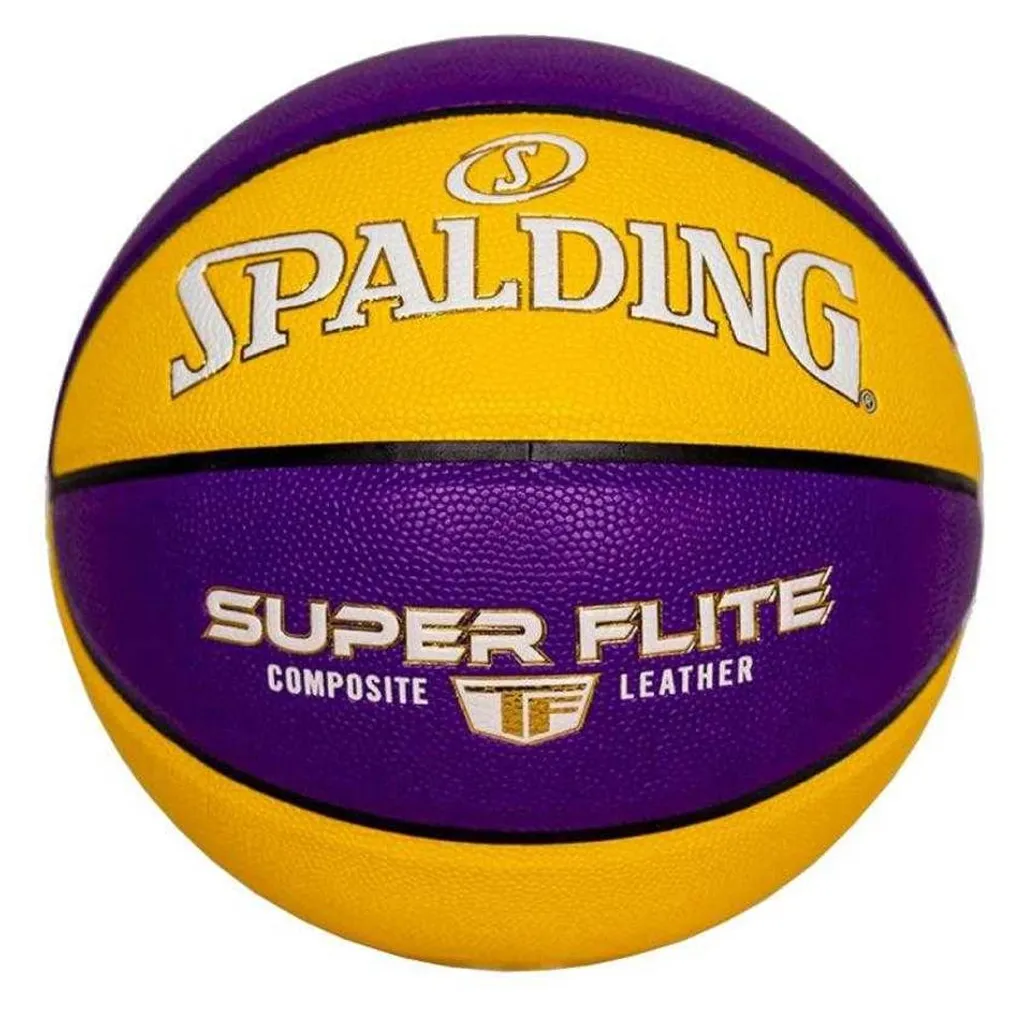 Ballon de Basket Entraînement Spalding Super Flite T7 Violet et Jaune