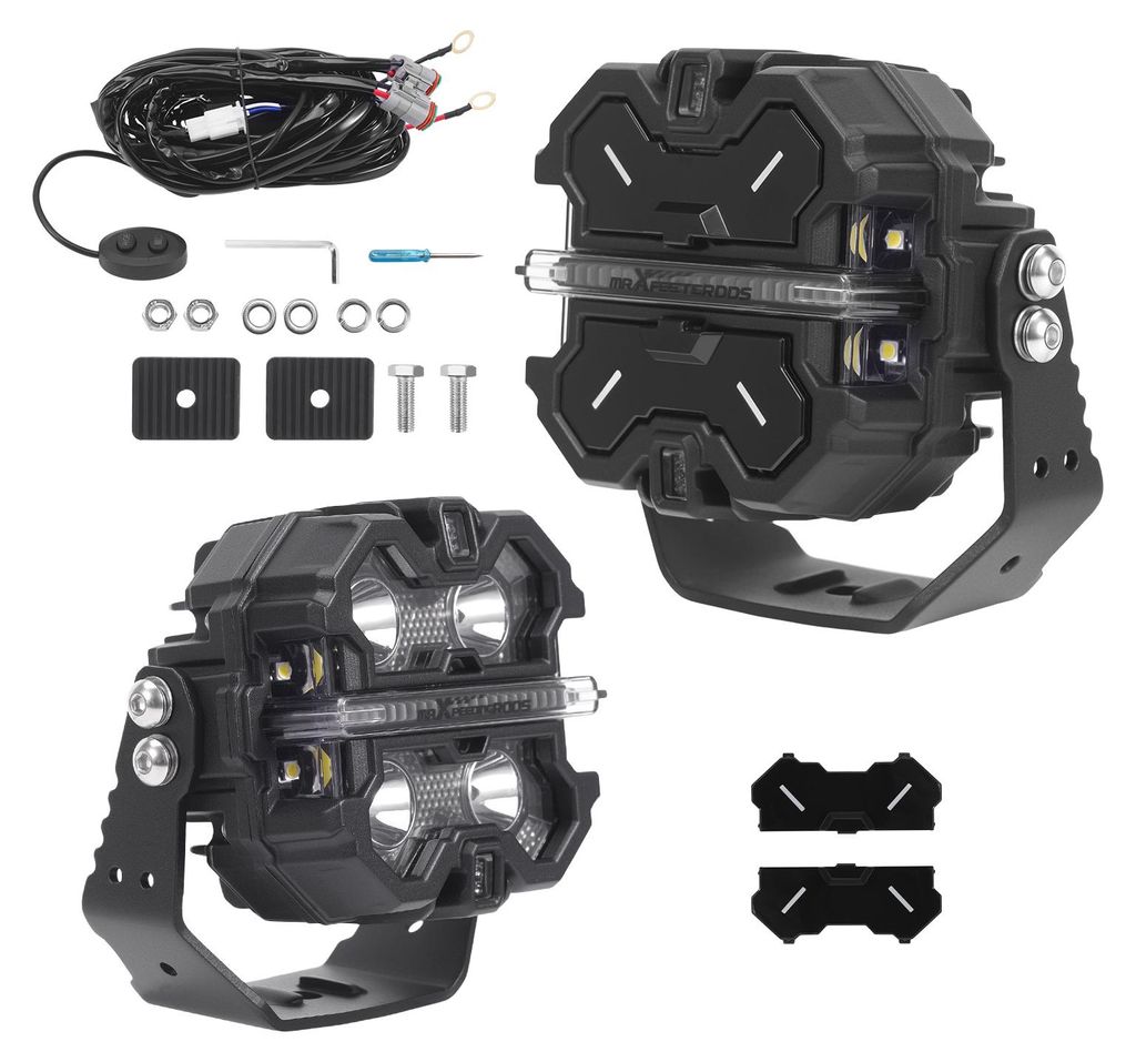 LED pracovní světlo 160 W RGB DRL bílé/oranžové 3,5" pro Obrázek produktu 