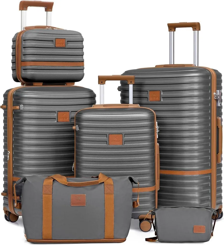 Lot de Bagages Rigides Joyway 6 Pièces avec Roulettes et Cadenas TSA
