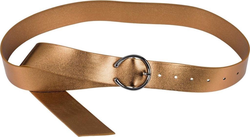 styleBREAKER Damen Einfarbiger Taillengürtel mit Schließe in Hufeisen Form, Unifarben, Hüftgürtel, Onesize 03010120
