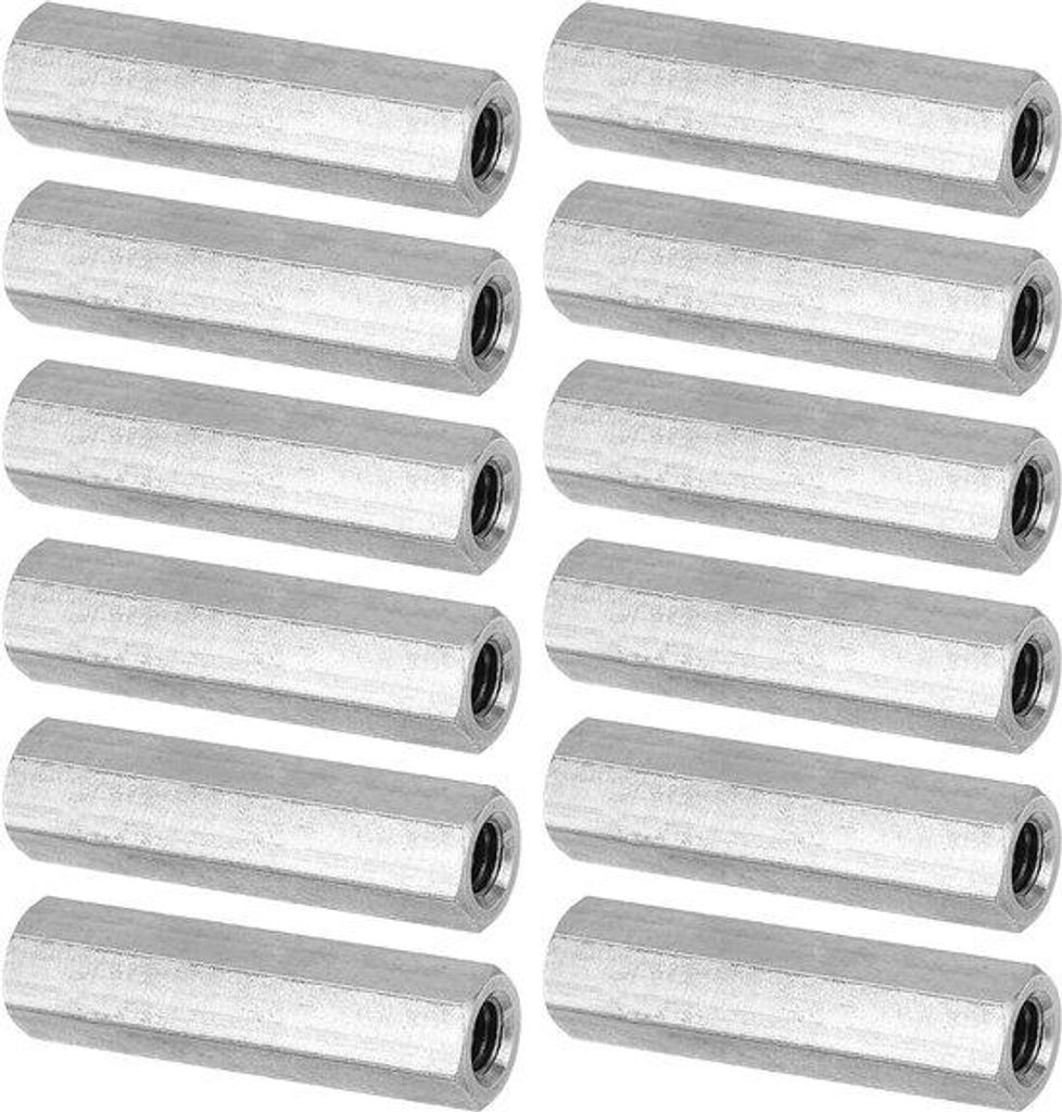 Roestvrijstahl-6x1-Schrauben-Set, 12 Stück, 40 mm lang, dick, für Schraubendrehmomente geeignet.