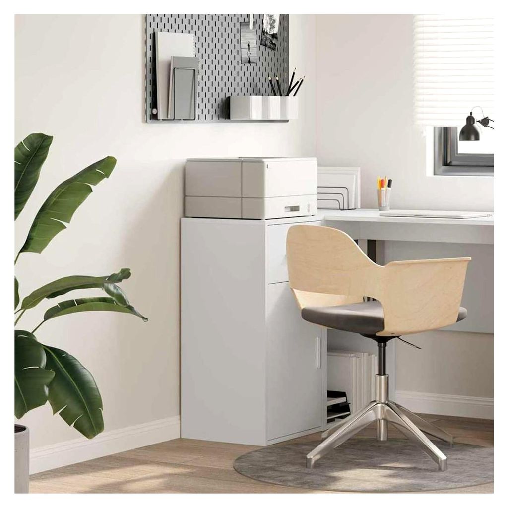 Weißes Sideboard mit Schubladen und Türen, Holzwerkstoff, 38x34,5x75cm, Montage erforderlich