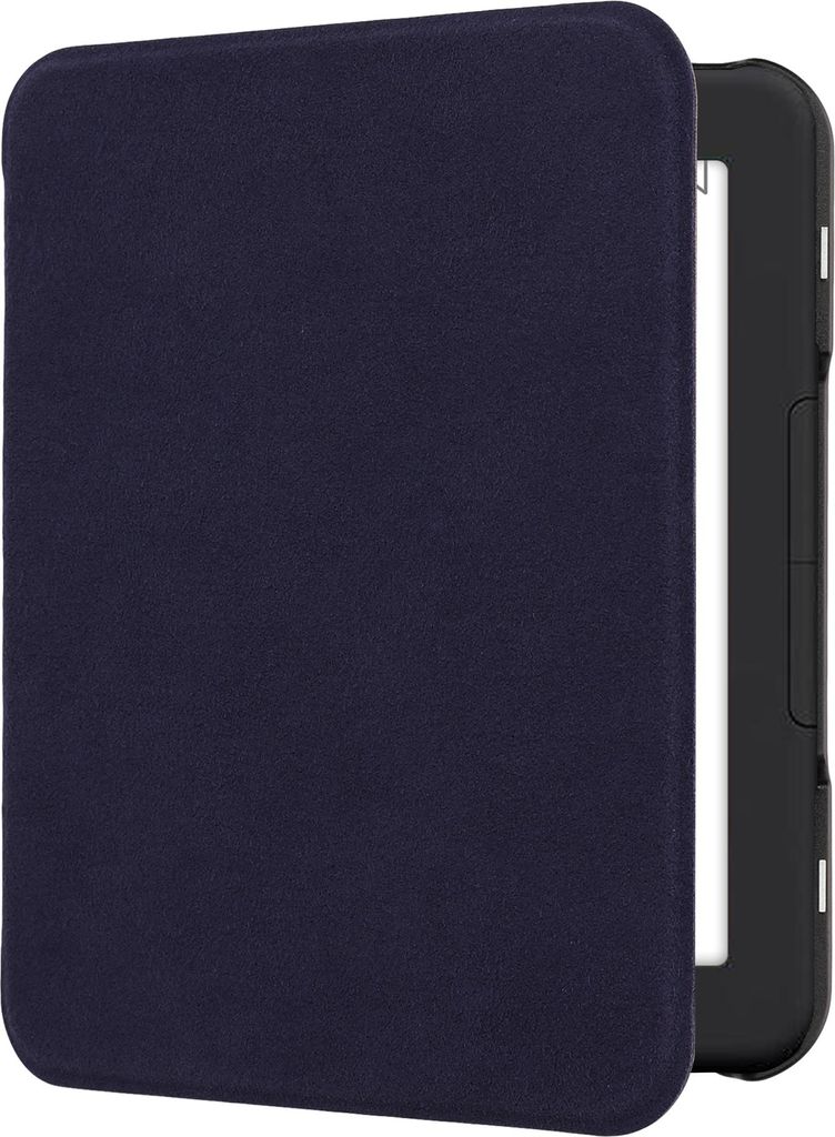 kwmobile Klapphülle kompatibel mit Barnes & Noble NOOK Glowlight 4 / 4e Hülle - Flipcase für den eReader aus Mikrofaser - Blau