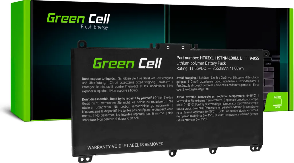 Batteria Notebook HP163 Green Cell | Autonomia per HP Pavilion e 255 G7
