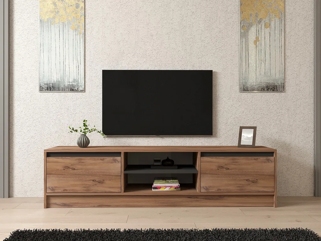 Meuble TV Long 180 cm Isýl : Fini le Désordre dans votre Grand Salon