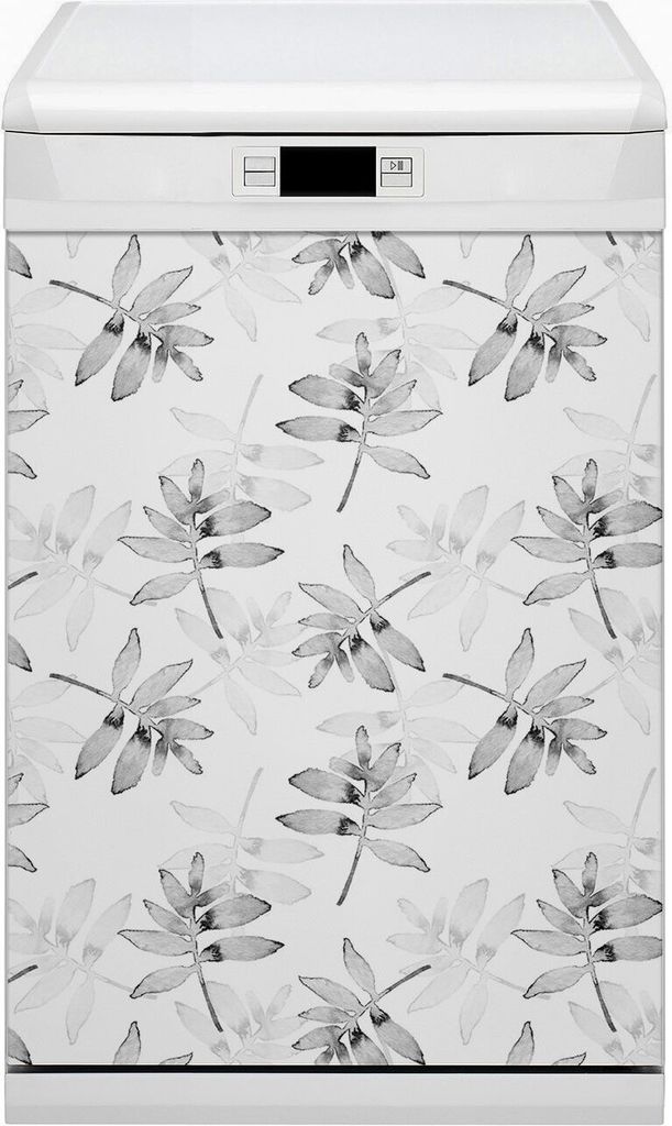 Küche Magnet für Spülmaschine Abwaschbar 45x80 cm Geschirrspüle - Blätter
