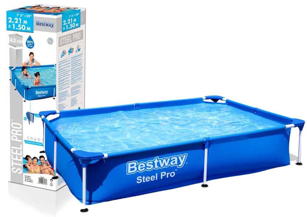 Piscina in piedi 221x150x43 cm Bestway 56401 Immagine del prodotto 