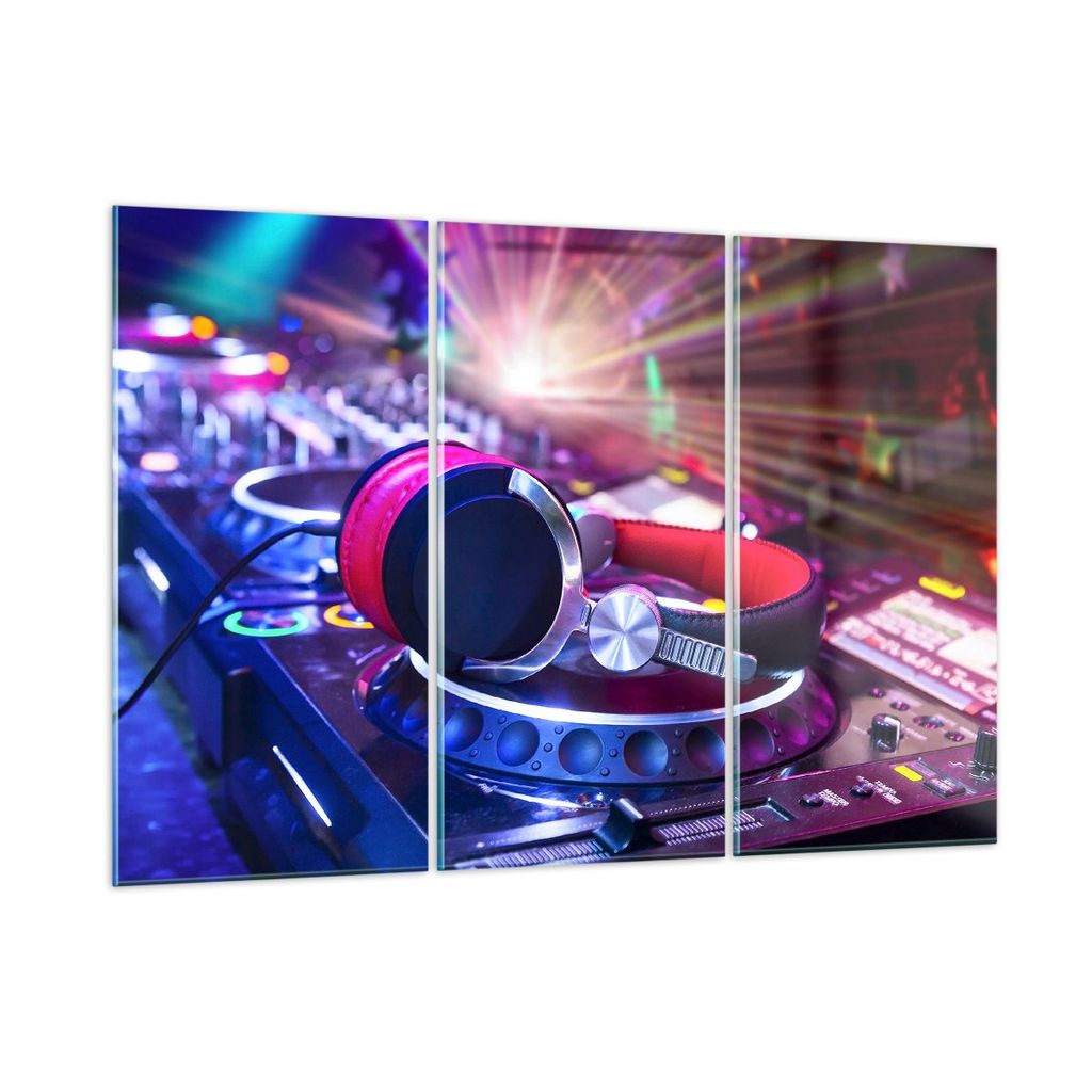 Bilder auf glas - Disco Nachtclub Audio Elektronik - 165x110cm - Glasbilder - Wandbilder - Kunstdruck - Wanddekoration aus Glas - Glas Bilder - Wan...