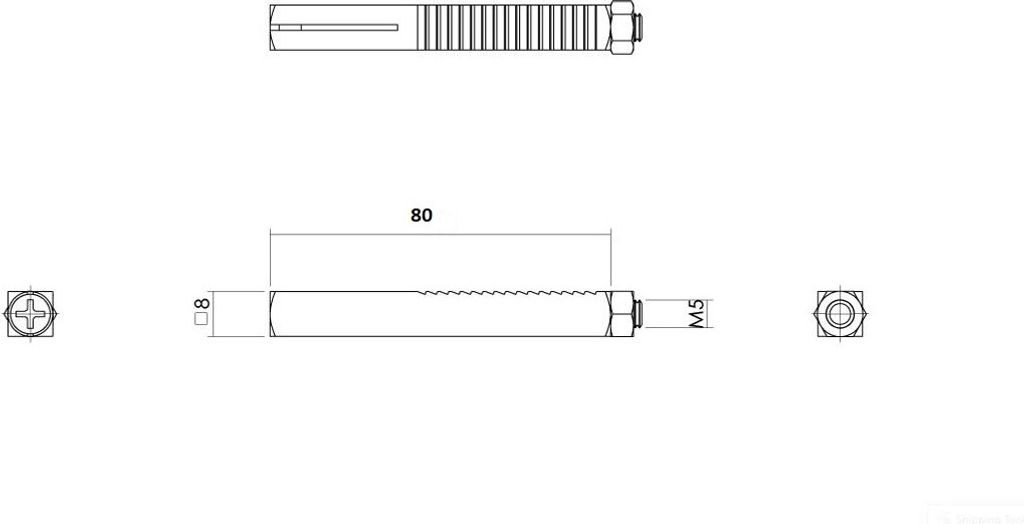 Wechselstift Keilbolzen Befestigung 8mm Befestigungsstift Wechselgarniturstift 56-62mm