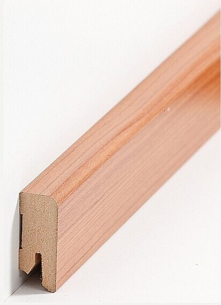 Sockelleiste Berliner Profil Hamburger Leiste 16 x 40 x 2500 mm Kirsche MDF foliert Fußleiste by PROVISTON 25 Meter | 10 Stück