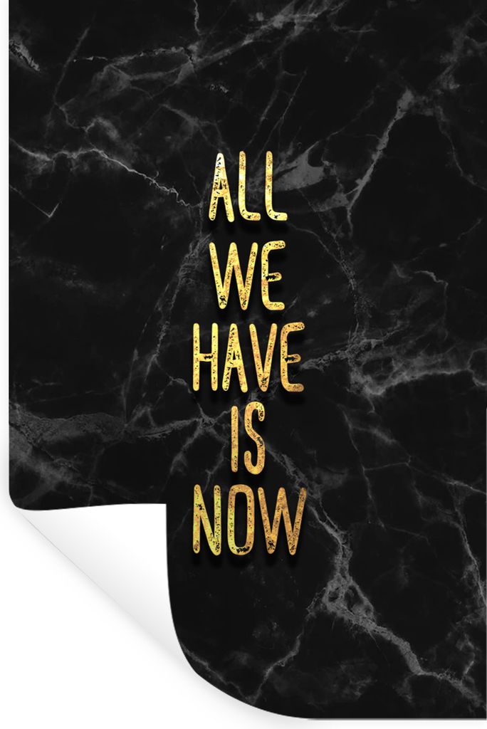 MuchoWow Wandtattoo Wandsticker Wandaufkleber Zitate - Sprichwörter - Gold - Marmor 20x30 cm Selbstklebend und Repositionierbar - Sticker - Deko...